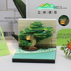 Bloc de notas de papel 3D para manualidades, diseño de casa de árbol, creativo, promocional, nuevo estilo - Product Image 2