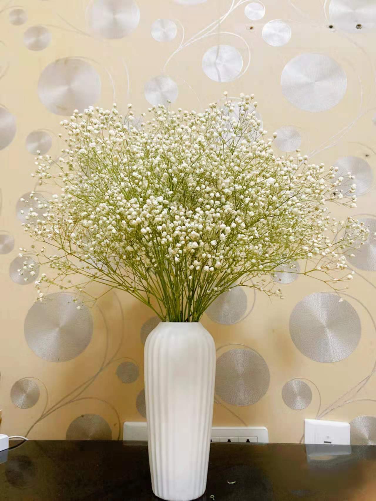 Nordic modern white ceramic vase creative flower arrangement decorations