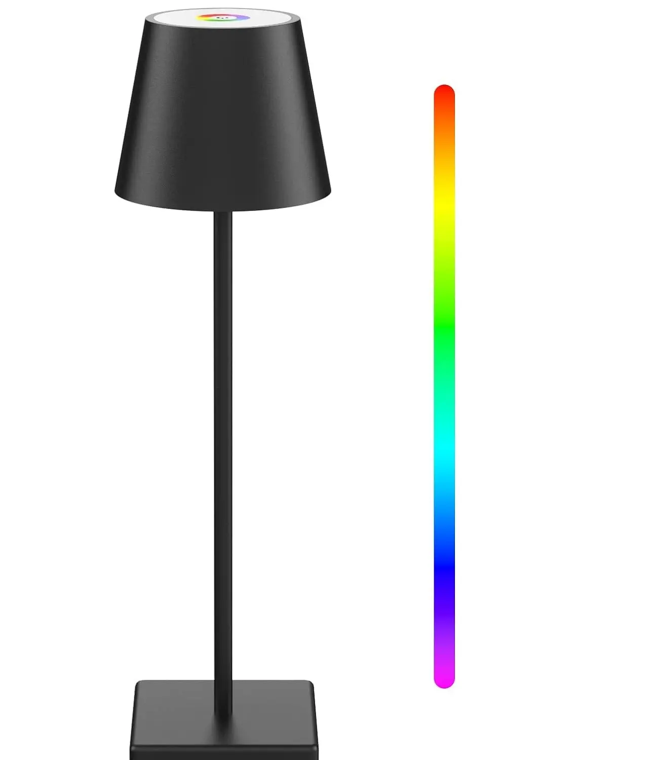مصباح طاولة قابل للطي وإعادة الشحن مصباح مكتب إضاءة ليلية لاسلكي باللمس RGB كريستال ألمنيوم USB قابل لإعادة الشحن مصباح مكتب LED