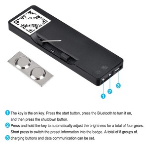 USB Charged <strong>Software</strong> <strong>Programmable</strong> Scrolling <strong>LED</strong> Name Tag Custom Button Badge Advertising <strong>Led</strong> Name Badge - Product Image 3