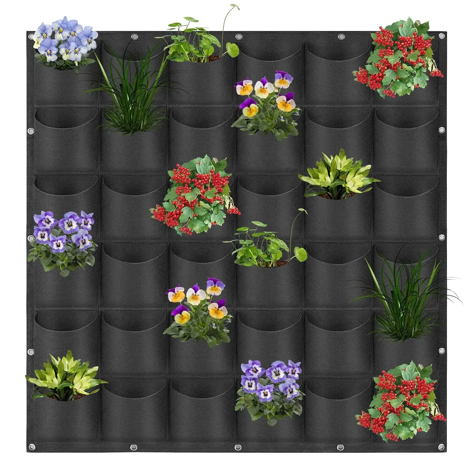 Garden Grow Bags 36 Pockets Aeration Vertical Fabric Pots Container Garden Potato Felt Grow Bag