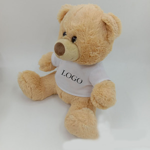 Tシャツカスタム昇華<span class=keywords><strong>DIY</strong></span>かわいいクリスマスギフトユニセックスぬいぐるみぬいぐるみ子供PP充填材付きホットセールテディベア