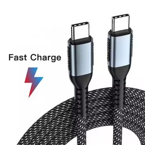 60/100W USB C C USB veri kabloları düşük fiyat naylon örgülü süper hız + hızlı mobil veri kablosu toptan tip C hızlı şarj - Product Image 3