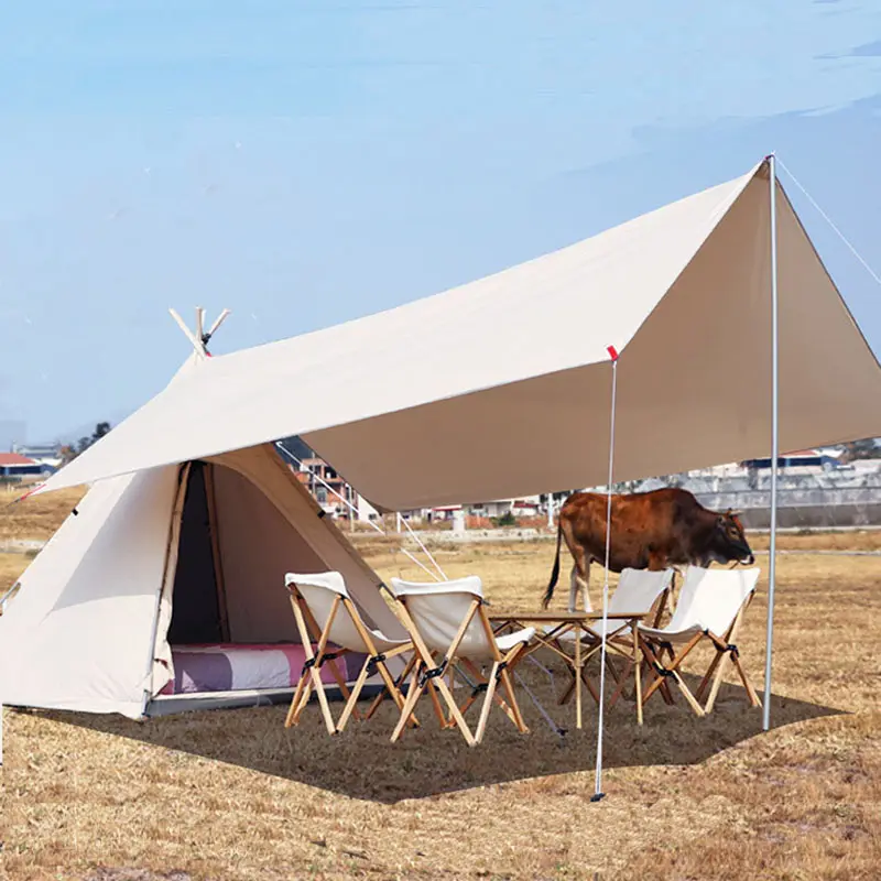 Tentes de Camping en toile de coton imperméables, tente de Glamping de luxe indienne d'extérieur