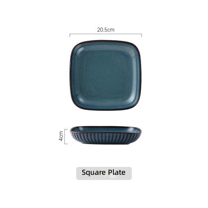 Assiette carrée de 9 pouces