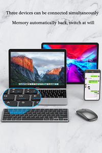 Combo de ratón y teclado de modo dual BT 2,4 Ghz carga inalámbrica juego de teclado y ratón de oficina silencioso - Product Image 3