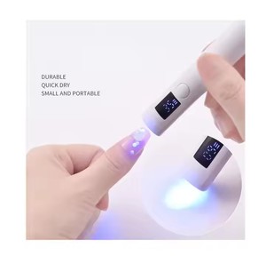 凝胶指甲用3w迷你手持式紫外发光二极管指甲灯，凝胶清漆用便携式USB可充电快速固化指甲干燥机