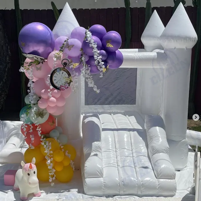 Мини 9 футов надувной белый надувной дом для малышей надувной белый надувной замок/лунный дом для детей украшение на день рождения