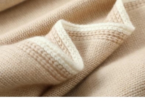 Yüksek kalite 100% kaşmir sonbahar kış renkli kenar katı gevşek hırka rahat yelek sportif Knitted örme kaşmir Sui - Product Image 6