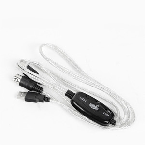 Convertidor de Cable MIDI USB 2 en 1 PC a interfaz de teclado de estudio de música Cable de controlador de enchufe Cable adaptador 16 canales - Product Image 1