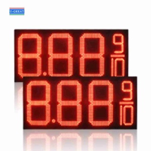 Hohe Helligkeit 4 Zahlen bilden 8.888 8.889/10 <span class=keywords><strong>7</strong></span>-<span class=keywords><strong>Segment</strong></span>-LED-Tankstellen-Digital-Signage-Anzeige