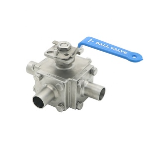 Manual Control SS304 SS316L 3 <strong>Way</strong> Non-Retention Sanitary <strong>Square</strong> Tri Clamp Ball Valve - Product Image 1