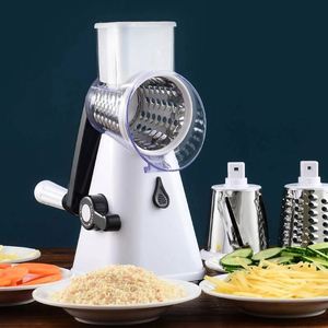 2024 3 in 1 Vegetable Mandoline Slicer <strong>Swift</strong> Rotary Drum Grater Nut Shredder Veggie <strong>Cutter</strong> Peeler Spiralizer Cheese Chopper - Product Image 2