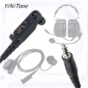 <span class=keywords><strong>HYT</strong></span> <span class=keywords><strong>Hytera</strong></span> PD680 X1P PD660 PD600用パイロット航空ヘッドセットトランシーバーノイズリダクションイヤホンU94 PTTフィンガーマイク付き