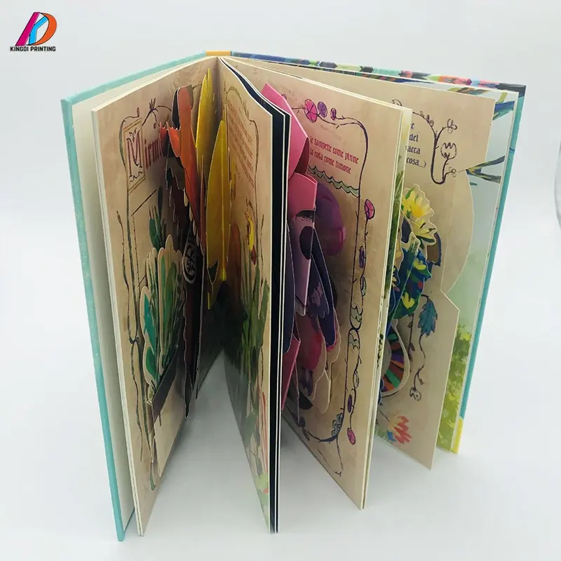 Livro de tabuleiro infantil 3d impressão personalizada com história curta