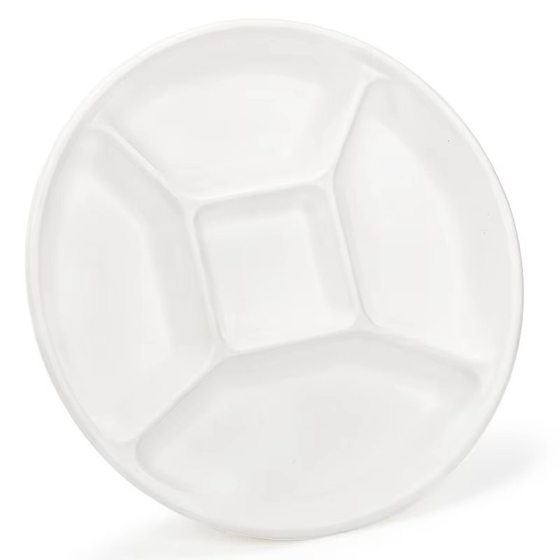 SKU-06 Assiette en bagasse 6 compartiments