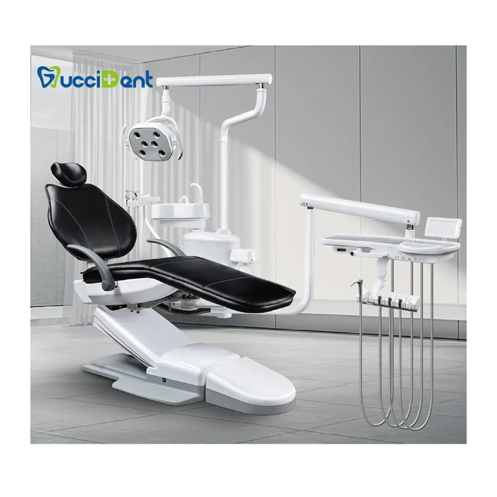 Unidad dental china, silla dental, tratamiento eléctrico de clínica hospitalaria de alta calidad con operación de mano izquierda/derecha