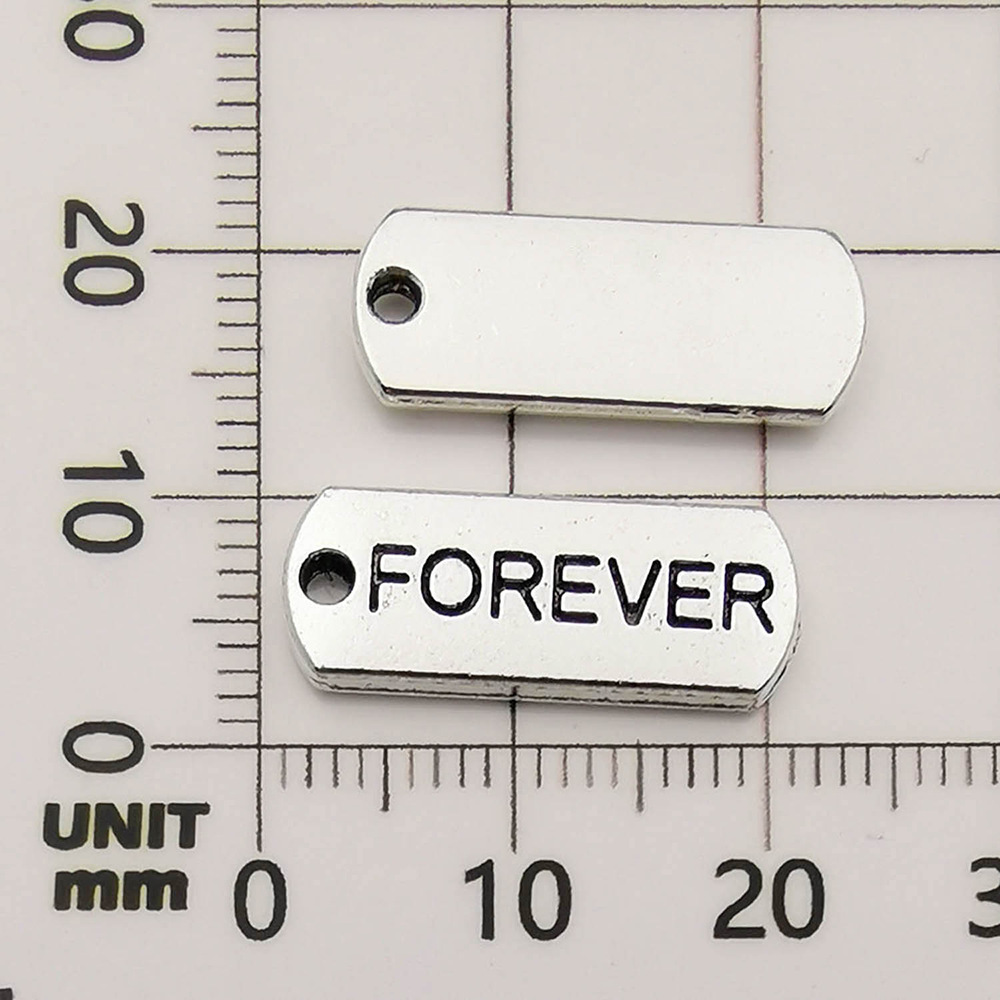 ตัวอักษรเงินโบราณ "forever" ขนาด 8*20 มม. - 1.6 กรัม - 10815