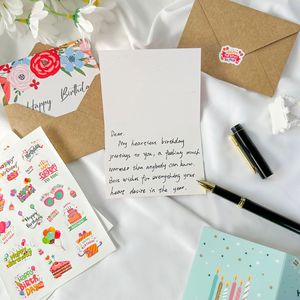 Yaratıcı Pop-Up mutlu doğum günü tebrik kartları Set özel durum için zarflar ve çıkartmalar ile renkli tasarım tebrik kartı - Product Image 3