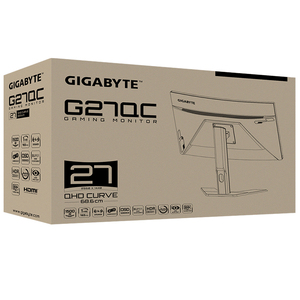GIGABYTE G27QC 27 Inch 165Hz <strong>1440P</strong> Curved Gaming Monitor with 2560 X 1440 VA 1500R <strong>Display</strong> Support 1ms (MPRT) Response Time, - Product Image 6