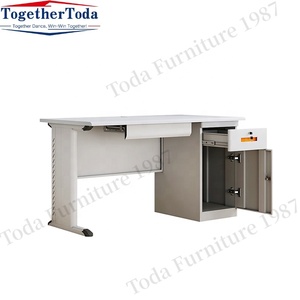 Modern Office Furniture Studying Table <strong>Computer</strong> Desk Metal Office Table with Drawer Storage - Product Image 3