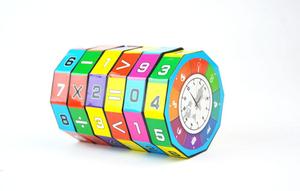 2024 Kinder Lernspielzeug Kinder-Puzzles rechnerische Zahlen Lernspielzeug zylindrischer digitaler magischer Mathe-Wahlwürfel für Kinder