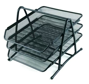 Factory Wholesale Three Layer Four Layer Metal <strong>File</strong> Tray <strong>File</strong> Bar Data Sorting A4 <strong>File</strong> Rack Office Desktop Storage Rack - Product Image 1