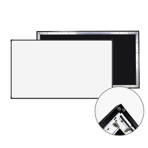 Pantalla de proyector blanca mate de tamaño personalizado Pantalla de proyección libre de borde de marco fijo de 100/120 pulgadas para cine en casa - Product Image 1
