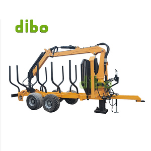 Long Telescopic Arms <strong>Timber</strong> Crane Forestry Wood Loader Portable Log Vehicle with Grapple in Forestry <strong>Machinery</strong> <strong>Timber</strong> Crane - Product Image 1