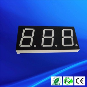 0.8นิ้ว3หลัก7ส่วน LED โมดูลแสดงผลสีเหลืองอำพัน