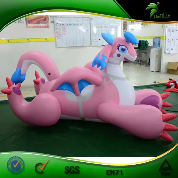 Dragon gonflable avec cavalier sph dessin animé Animal gonflable Dragon piscine flotteur jouet PVC poupée sexuelle pour hommes vidéo