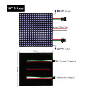 5V flexibler Bildschirm 8x6 16x16 8x32 Modul 8x8 LED-Matrix Anzeige Pixel Digital ws2812b Adressierbares Panel