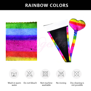 DGCHIC Low-Rise Heart Shape Silicone Underwear Reusable Adhesive <strong>C</strong>-<strong>String</strong> Panty with Rainbow <strong>Color</strong> Invisible Design - Product Image 2