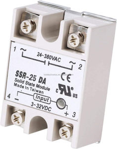 Solid State Relay SSR-25DA DC to AC <strong>Input</strong> 3-32VDC to <strong>Output</strong> 24-380VAC 25A Single Phase Semi-Conductor Relay <strong>Module</strong> in Stock - Product Image 1
