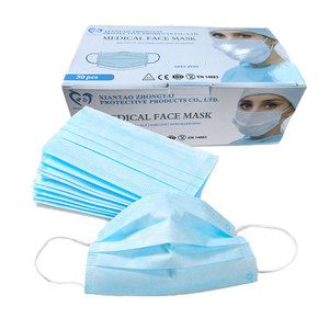 OEM Masker 3 רובדי חד פעמי פנים מסכת Earloop לא ארוג כירורגית מסכת חבילה בודדת - Product Image 1