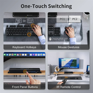TESmart 4端口kvm交换机4k HDMI KVM交换机支持键盘和鼠标通过模式HDCP用于高清电视