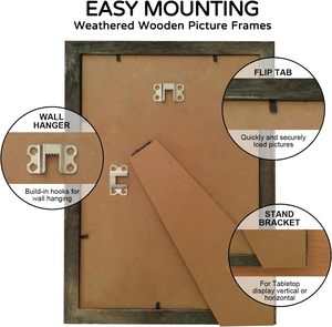 Fotoğraf çerçevesi ekran 5x7 resim meşe ahşap 8x10 siyah resim çerçevesi, katı Mat, 8X10 çevre dostu özel Logo ahşap - Product Image 2