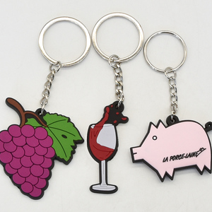 高品质定制个性化橡胶名称钥匙圈软聚氯乙烯钥匙扣促销 - Product Image 4