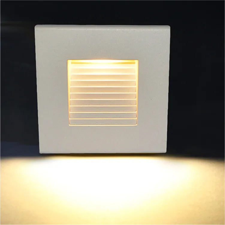Die casting aluminum high quality square and round recessed stair led 4w outdoor step light