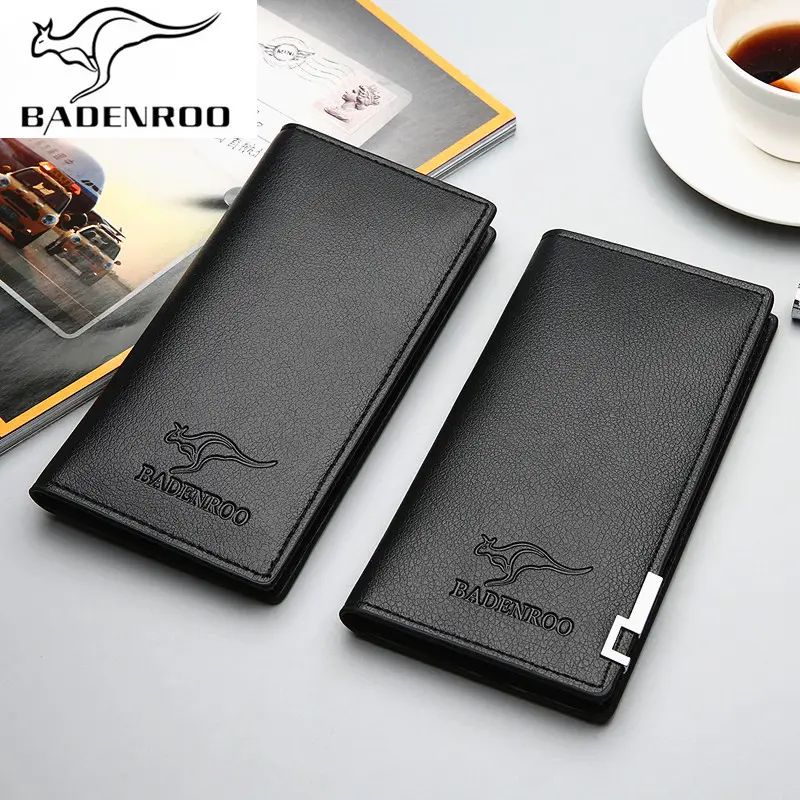 Compact Slim Thin Credit Card PU Leather Wallet men Soft Leather Men's Vertical Wallet