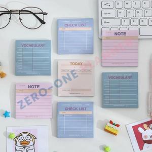 Bloc de notas adhesivas de papel simple cuadrado de impresión personalizada, minimalista funcional para planificador, diario - Product Image 3