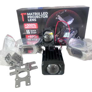 ไฟหน้าโปรเจคเตอร์ LED เมทริกซ์6000K 1นิ้วปรับแต่งได้ระดับไฮเอนด์ IP69K กันน้ำ - Product Image 2