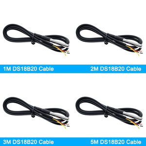 Edelstahl wasserdicht DS18b20 1/2/3/5M Gewinde Temperatur fühler Temperatur sensor 18 B20 Kabel für Arduino
