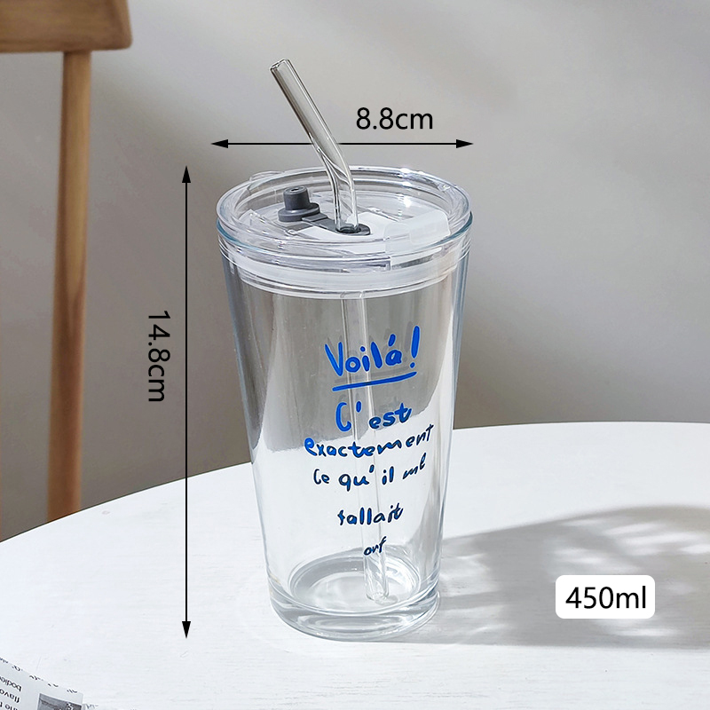 bleu voilà + paille transparente