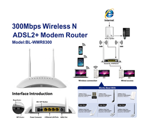 300M ADSL kablosuz yönlendirici N300 ADSL2 + Modem yönlendirici-4x 10/100 hızlı Ethernet LAN portları PK TP-LINK - Product Image 4