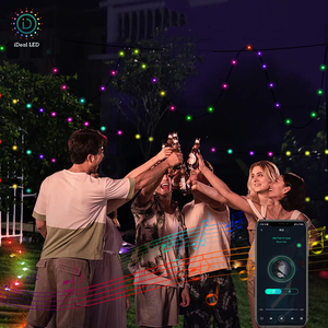 LED RGB Cambio de colores Control remoto y aplicación Música y sincronización de voz USB Navidad Cortina inteligente Hada Cadena de luces - Product Image 3