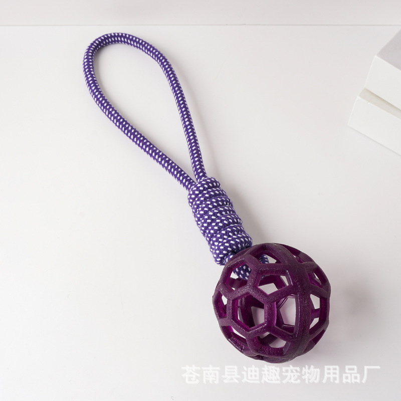 Boule creuse violette avec corde, environ 97g, 40cm