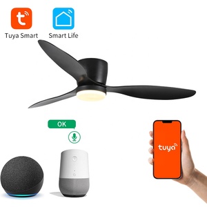 3个ABS叶片轻质智能控制6个风速无噪音可逆电机低剖面现代吊扇 - Product Image 6