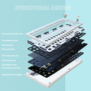 LMK81 Custom Mechanical Keyboard Kit 81 Tasten RGB-beleuchtete Gaming-Tastatur mit Knopf 2.4G Wireless Gaske Structure-Tastatur - Product Image 3