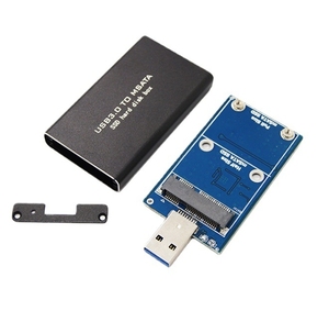MSATA至USB 5Gbps USB 3.0至mSATA固态硬盘机箱迷你PCI-E mSATA至USB 3.0转换器适配器M2固态硬盘外置硬盘盒 - Product Image 1